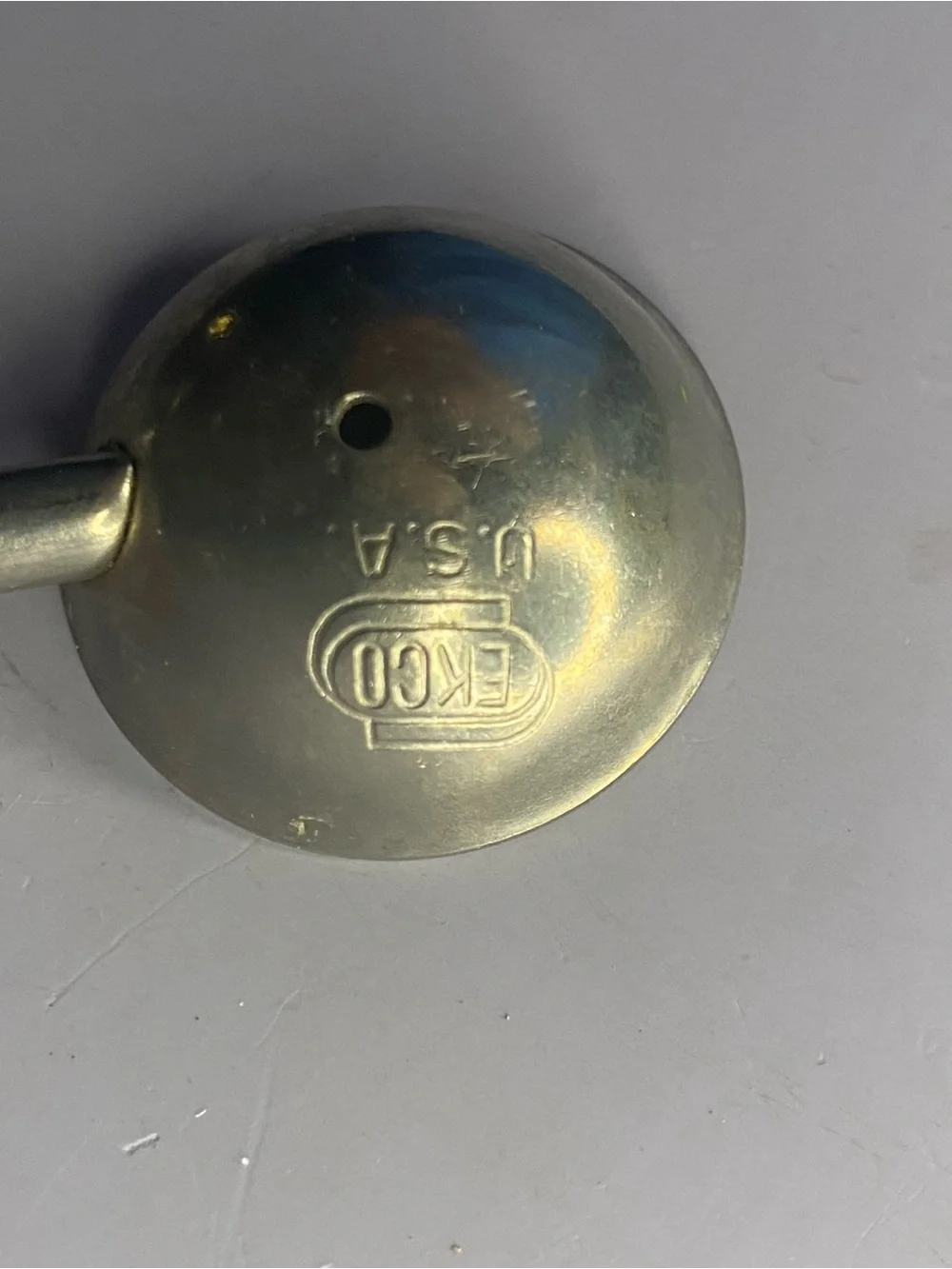 Vintage EKCO Red Handle Double-Ended Melon Baller with Metal Scoops